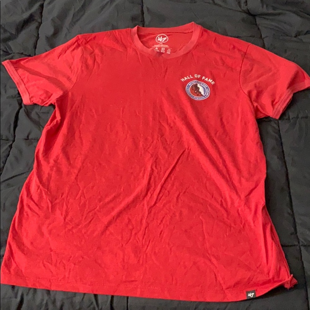 Large Red Hockey Hall of Fame T Shirt